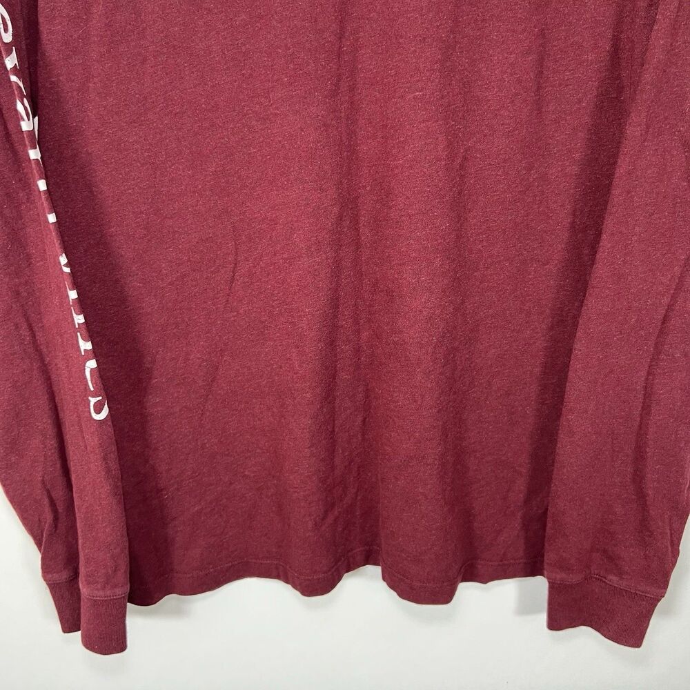Vineyard Vines Long Sleeve T Shirt Mens Size XS Extra Small Maroon Red Whale - Picture 9 of 9